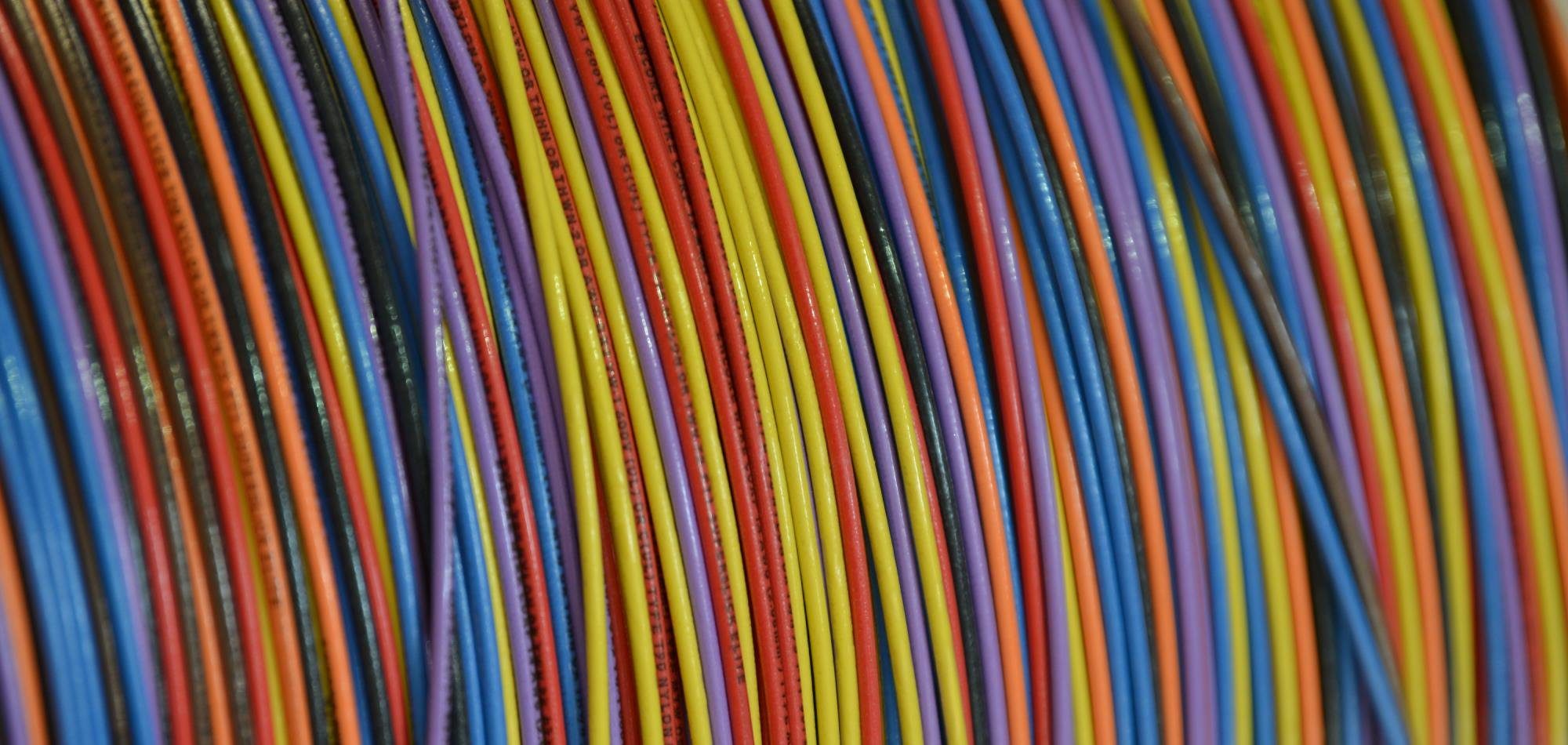 Multi-Colored Electrical Wire